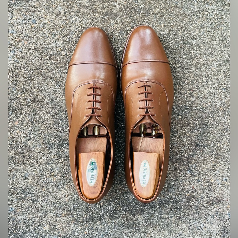 Like New Paul Stuart Brown Oxford Shoes Made By Edward Green - Picture 3 of 10